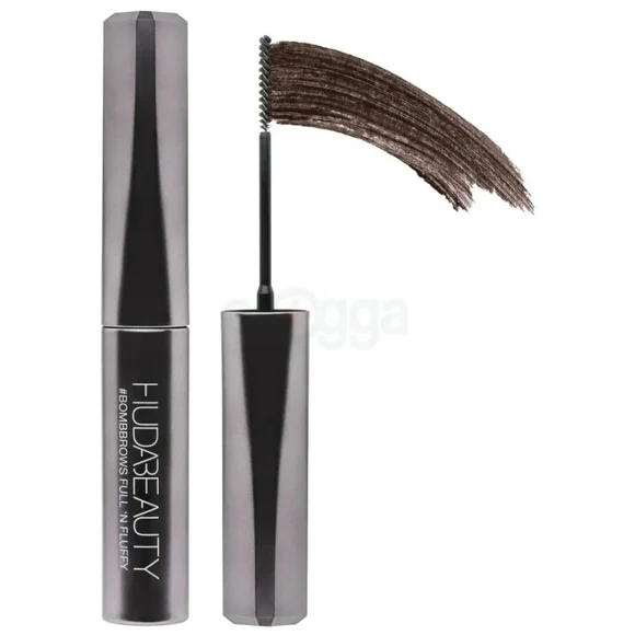 NIB $20 HUDA BEAUTY #BOMBBROWS Full ‘n Fluffy Fiber Brow Gel BLACK BROWN 7 - Picture 8 of 12